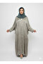 Pista Green Forest Satin Abaya | Rizqé Luxury Silk-Finish Modest Foil Print Wrap