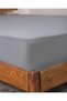 Anthracite Colored 100% Cotton Combed Elastic Bed Sheet 30-35 cm High Edge (Single - Double - King and King Size) - 4