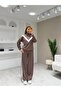 Textured Modal V-Neck Garnished Zipper Suit