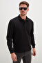Half Button Polo Collar Pique Sweatshirt - 6
