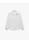 Regular Fit Long Sleeve Buttoned Classic Collar Satin Shirt - 5