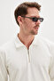 Printed Half-Zip Polo Collar Sweatshirt - 7