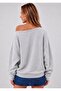 Focus on the Good Printed Oversized Women's Boat Neck Sweatshirt - 2