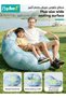 3-in-1 Inflatable Sofa with Footstool, Portable Bean Bag Chair, Lounge Chair with Matching Footrest, Waterproof Inflatable Recliner Chair Set, Ergonomic Air Sofa Couch for Indoor & Outdoor Activities, - 2