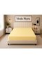 Yellow Colored 100% Cotton Combed Elastic Bed Sheet 30-35 cm High Edge (Single - Double - King and King Size) - 6