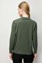 Women's Polo Collar Knitted Sweater A.Green - 4