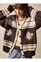 Floral Detailed Design Cardigan - 3