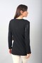 Women's V-Neck Long Sleeve Blouse with Shiny Stone Embellishments on Front and Sleeves - 4