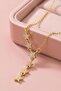 Stainless Steel Stone Shooting Star Y Model Necklace Gold / Silver Color Eck71