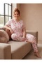 Floral Patterned Plus Size Pajama Set