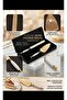 Special Series Embroidered Service Cake Set Titanium Gold 2-Piece Tableware Kitchen Gift with Special Box