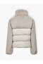 Onlwanja Fur Puffer Mix Jacket Noos Otw Women's Beige Coat - 15292945 - 2