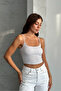 Strappy Patterned Crop Blouse with Breast Support - 7