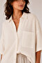Ecru Muslin Women's Oversize Shirt |   Mks166965-01 - 4