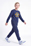 3 Thread Printed Boys' Double Pocket Crew Neck Sweatshirt Set - 3