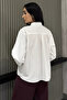 Cream Women's Embroidered Long Sleeve Shirt - 4