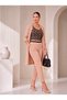 Women's Round Neck Patterned Undershirt, Long Cardigan and Trousers, 3-Piece Stylish Combination Set - 7