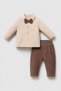 Baby Boy Brown Convivial Cotton 3-Piece Set - 3
