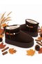 Kemal Aygün-Guja Women's Genuine Suede Platform Mini Boots with Fur Inside - 6