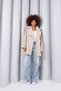 Women's Oversized Short Trench Coat with Epaulettes, Buttons, and Pockets - 5