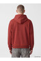 Seray New Season Burgundy Long Sleeve Men's Thick Hoodie - 4