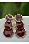 Enamel Earrings - Red -
