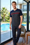 Men's Short Sleeve Combed Cotton Pajama Set 3100 Anthracite
