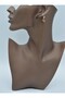 Tiger's Eye Stone Earrings - Silver Color - - 3