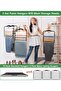 3 Pack Pants Hangers Space Saving, 5-Tier Velvet Non-Slip Multi-Layer Pants Hangers for Closet, Fold - 3
