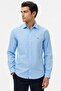 Men's Slim Fit Blue Shirt Slim Fit Cotton Men's Shirt Blue - 2