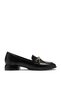 Women's Patent Leather Buckle-Strapped Thick-Heeled Classic Loafer - 2