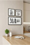 He Kitchen Is the Heart of the Home - Set of 3 Black Wooden Frame Look Mdf Paintings