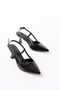 Zri̇n-725 Premium Black Sequin Patterned Pointed Toe Heeled Shoes 7.5 cm - 6