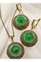 Authentic Helen Set with Emerald Stones - Green - - 4