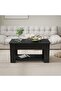 Modern Coffee Table Centre Table Adjustable Lift Top Tabletop with Hidden Storage and Practical Bottom Shelf 90X50X46Cm - 7