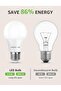 مصابيح LED E27 بقوة 60 واط، 220-240 فولت، ضوء أبيض دافئ 2700 كلفن، 8.5 واط 806 لومن، مصباح إديسون لولبي - 3
