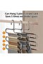 Pants Hangers,3 PCS Space Saving Trouser Organizer,Stainless Steel Multi Functional 5 Layers - 2