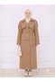 Belted Lined Long Trench Coat - 3