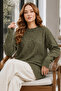 Patterned Knitwear Sweater R4514 Khaki - 2