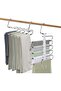 Pants Hangers Space Saving,2Pack Closet Multiple Layers Use Rack