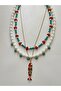 3-Piece Necklace Set with Fish Details, Turquoise Bead Necklace, Trendy Necklace Set