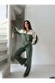 Women's Modal Fabric Oversize Parachute Detailed Interlocking Zippered Double Bottom Top Set