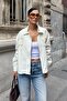 Women's Bead Embellished Adjustable Elastic Jacket - 3