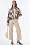 College Collar Patterned Jacket 13009 - 2