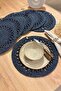 Chrysanthemum Model 6-Piece Round American Service Set (33 cm) |   Washable Vegan Supla Set (11 Colors) - 3