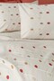 Embroidered Ranforce Double Duvet Cover Set Ripple Tile - 2
