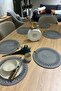 Chrysanthemum Model 6-Piece Round American Service Set (33 cm) |   Washable Vegan Supla Set (11 Colors) - 2