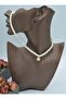 Pearl Sea Shell Necklace - White - - 2