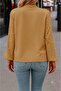 Women's Long Sleeve Bow Collar Crepe Blouse with Pearls - 2