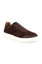Men's Sneaker Shoes Genuine Suede Leather Slip-On Laceless Monogram Logo Lightweight Thick Eva Sole L596